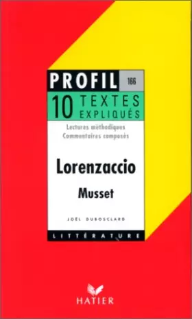 Couverture du produit · Musset : Lorenzaccio, textes expliqués