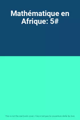 Couverture du produit · Mathématique en Afrique: 5#