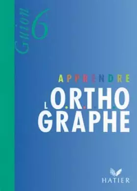 Couverture du produit · Apprendre l'orthographe