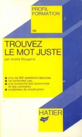 Couverture du produit · Trouvez le mot juste