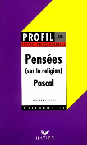 Couverture du produit · Pensées (sur la religion) : 1670