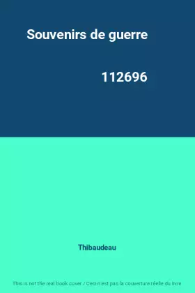 Couverture du produit · Souvenirs de guerre                                                                           112696