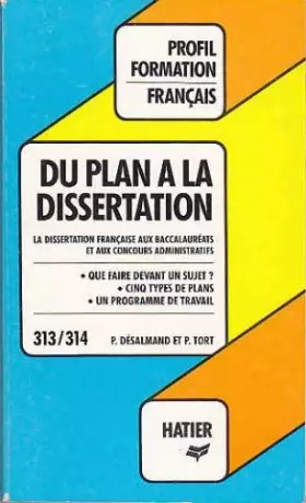 Couverture du produit · Profil Formation Français : du plan à la dissertation
