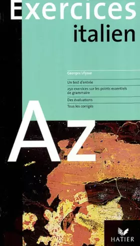 Couverture du produit · Exercices : L'Italien de A à Z