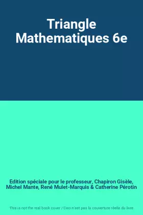 Couverture du produit · Triangle Mathematiques 6e