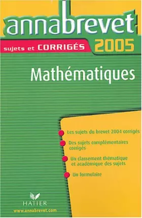 Couverture du produit · Mathématiques : Sujets et corrigés