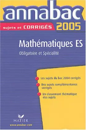Couverture du produit · Mathématiques ES