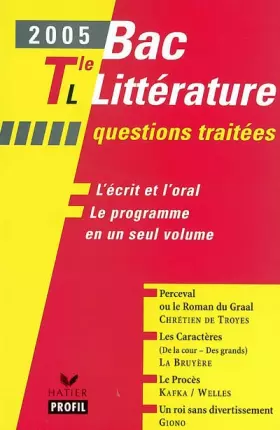 Couverture du produit · Bac littérature Tle L