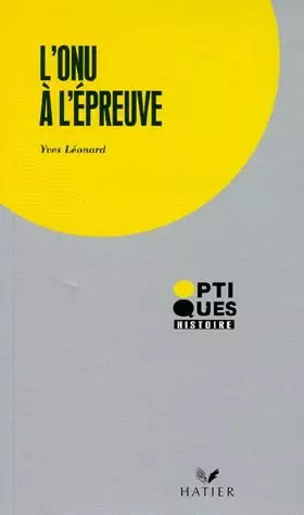 Couverture du produit · L'Onu A L'Epreuve