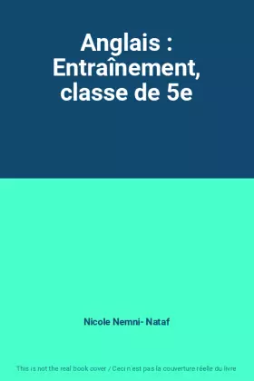 Couverture du produit · Anglais : Entraînement, classe de 5e