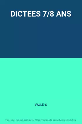 Couverture du produit · DICTEES 7/8 ANS