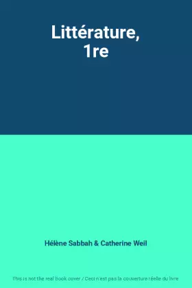 Couverture du produit · Littérature, 1re