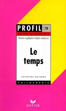 Couverture du produit · Le temps, notions philosophiques