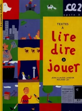 Couverture du produit · Textes à lire, dire et jouer CE2