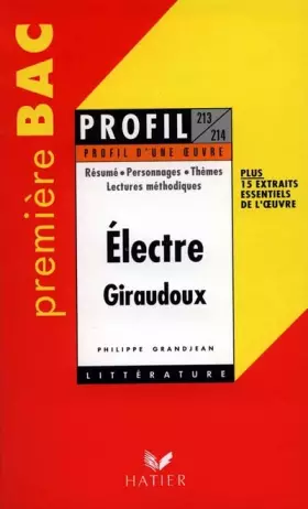 Couverture du produit · Electre de Jean Giraudoux