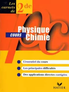 Couverture du produit · Physique-chimie, seconde, carnet de cours