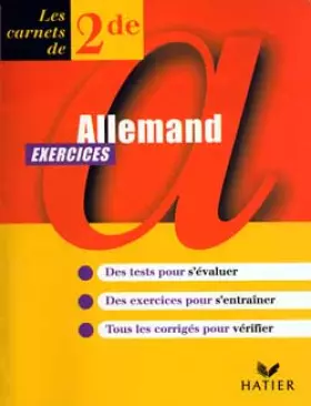 Couverture du produit · Allemand, seconde, carnet d'exercices