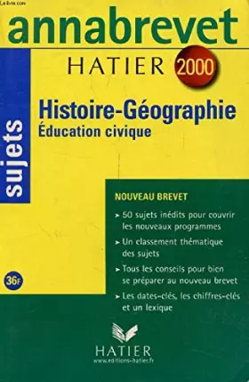 Couverture du produit · Histoire-géographie, éducation civique