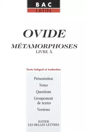 Couverture du produit · Métamorphoses, livre X