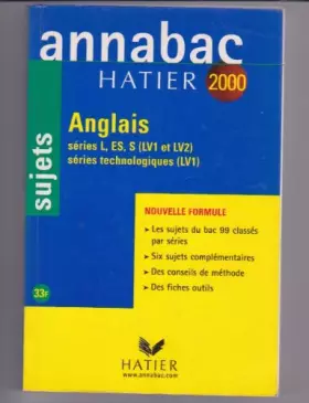 Couverture du produit · Annabac, sujets 2000 - anglais LV1-LV2