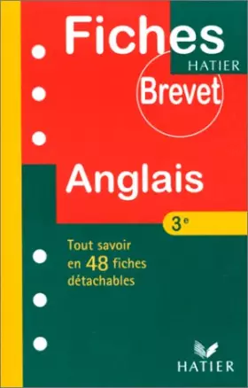 Couverture du produit · Fiches brevet anglais - 3e