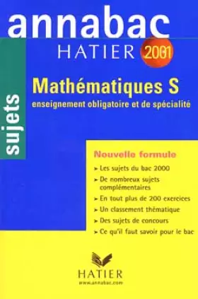 Couverture du produit · Mathématiques, S: enseignement de spécialité