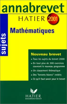 Couverture du produit · Mathématiques 2001 : Sujets