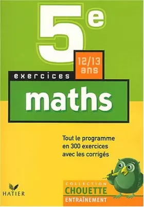 Couverture du produit · Chouette Entraînement : Mathématiques, 5e