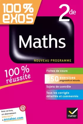 Couverture du produit · Maths 2de: Exercices résolus - Seconde