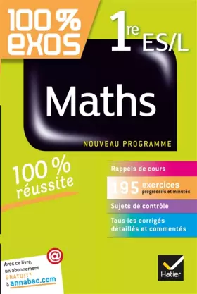 Couverture du produit · Maths 1re ES/L- Exercices résolus