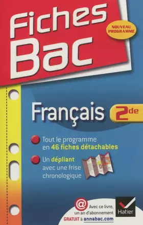 Couverture du produit · Fiches Bac Français 2de: Fiches de cours - Seconde