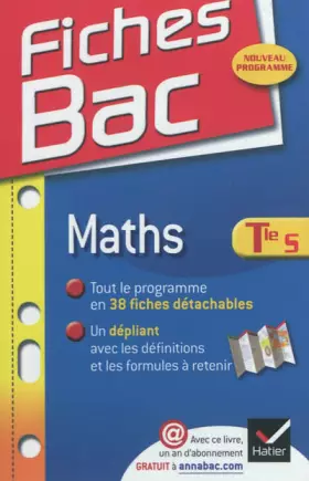 Couverture du produit · Fiches Bac Maths Tle S: Fiches de cours - Terminale S