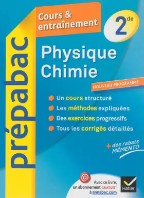 Couverture du produit · Physique-Chimie 2de - Prépabac Cours & entraînement: Cours, méthodes et exercices - Seconde