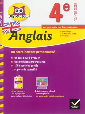 Couverture du produit · Anglais 4e: cahier de révision et d'entraînement