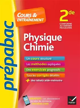 Couverture du produit · Physique-Chimie 2de - Prépabac Cours & entraînement: cours, méthodes et exercices progressifs (seconde)