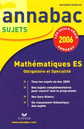 Couverture du produit · Mathématiques ES