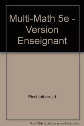 Couverture du produit · Multi-Math 5e - Version Enseignant