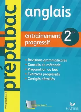Couverture du produit · Anglais 2e : Entraînement progressif