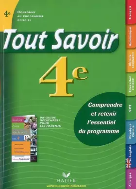 Couverture du produit · Tout Savoir 4e