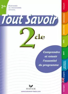 Couverture du produit · Tout savoir 2e