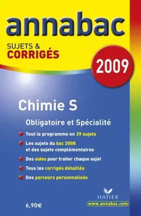 Couverture du produit · Chimie S : Sujets et corrigés