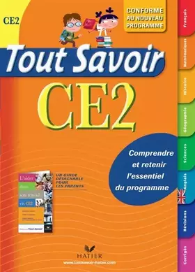 Couverture du produit · Tout savoir CE2