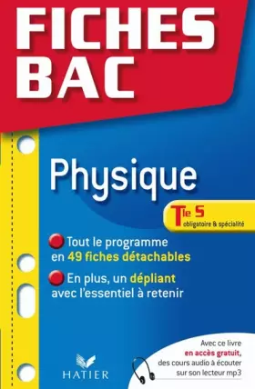 Couverture du produit · Physique Tle S, obligatoire et spécialité