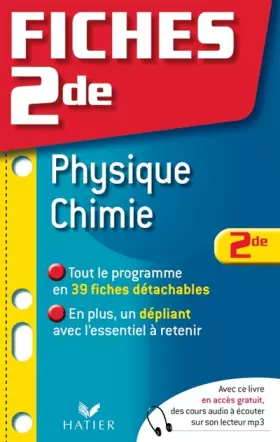 Couverture du produit · Fiches Bac Physique-Chimie 2nde