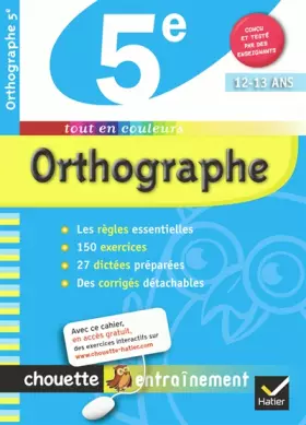 Couverture du produit · Orthographe 5e