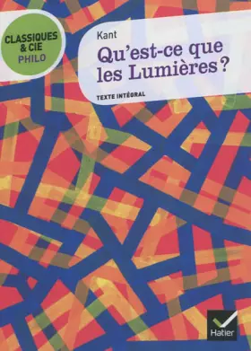 Couverture du produit · Qu'est-ce que les lumières ?