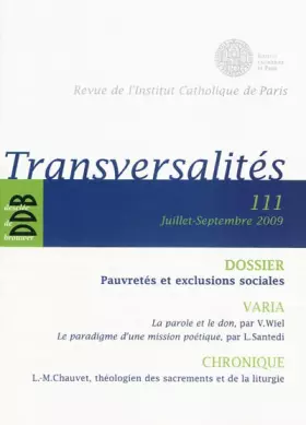 Couverture du produit · Transversalités n°111