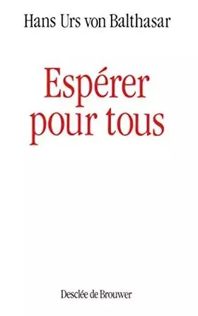 Couverture du produit · Espérer pour tous