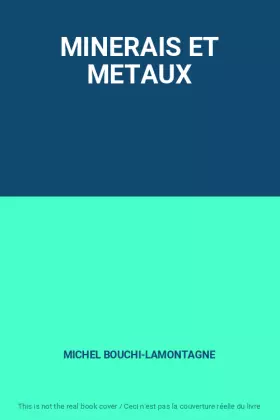 Couverture du produit · MINERAIS ET METAUX