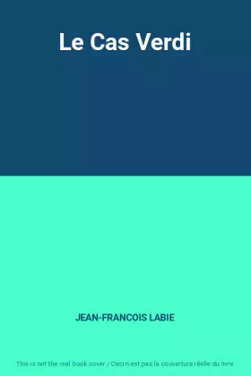 Couverture du produit · Le Cas Verdi